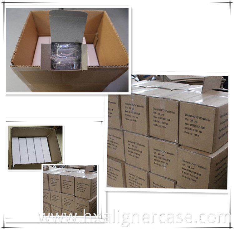 Transparent Plastic Dental Tooth Box with Membrane